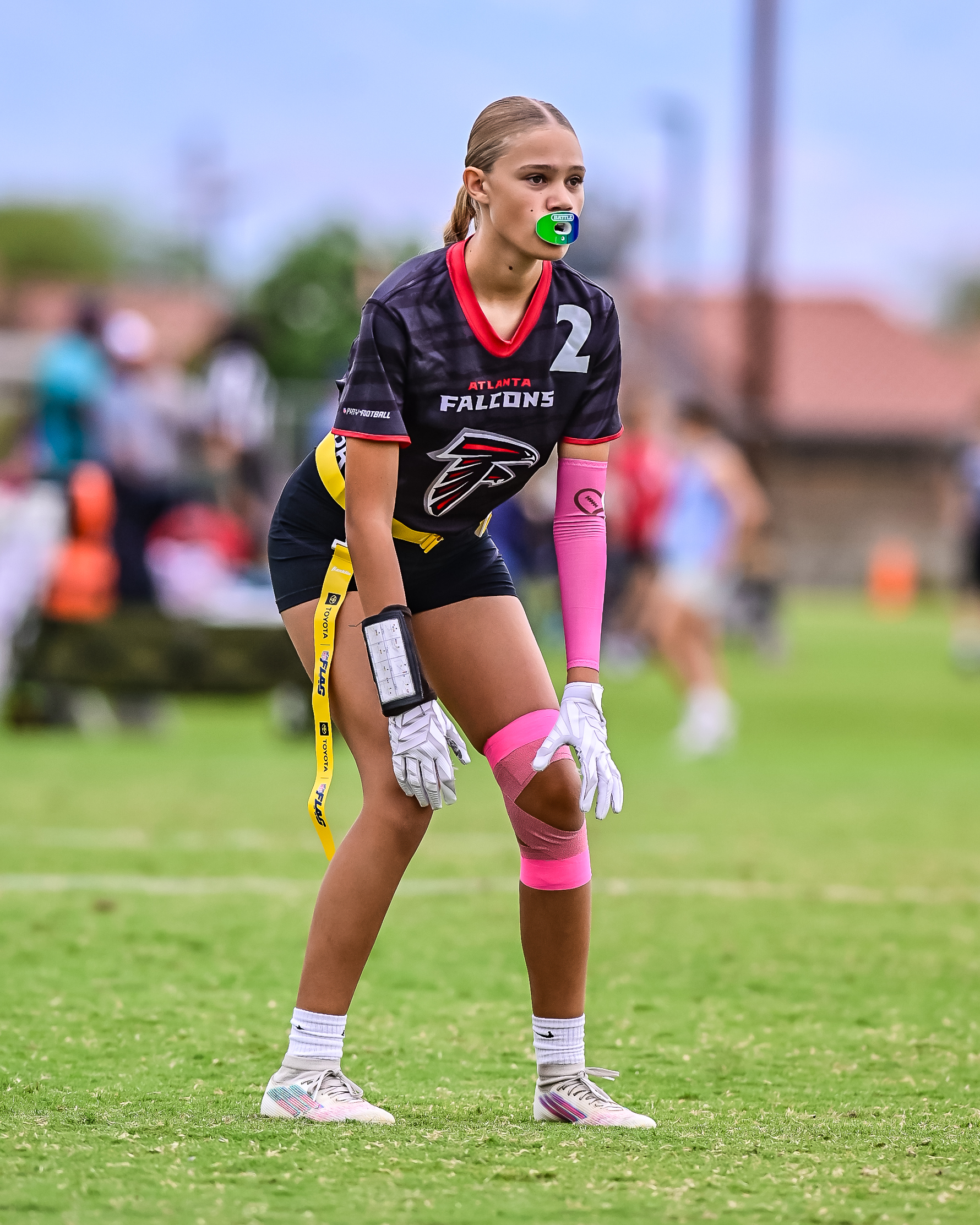 Henderson flag football player photographed by Vegas Photo Guys